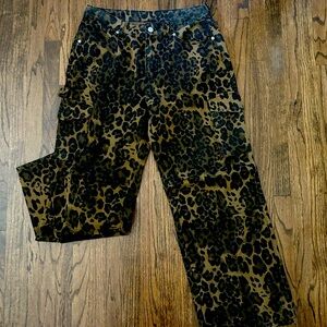 Cute Leopard Cargo style high pants